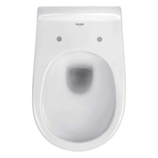 Унітаз підвісний Kroner Oker WHI533536 Rimless безободковий з сидінням (CV033120) - 4