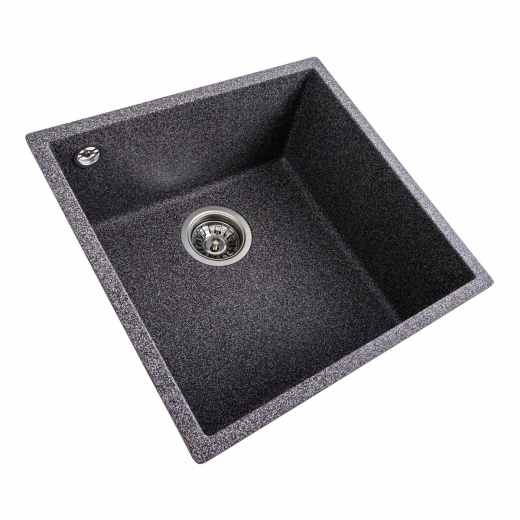 Гранітна мийка для кухні Platinum 4040 Ruba матовий мікс (PLA000040840) - 1