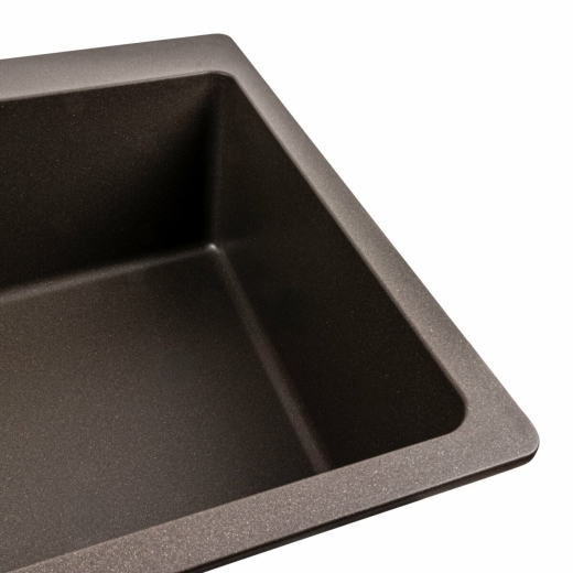 Гранитная мойка для кухни Platinum 7850 Bogema матовая Темная скала (PLA000039641) - 4