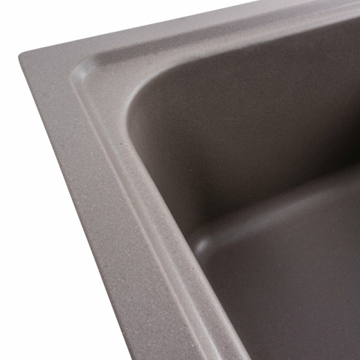 Гранитная мойка для кухни Platinum 7950 Equatoria матовая Дюна (PLA000040405) - 6