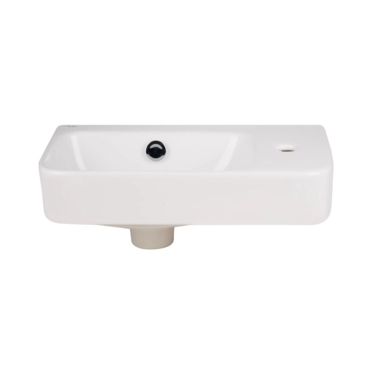 Раковина Qtap Tern 450х260х155 White с донным клапаном PU02O (QT17115117RWN47328) - 2
