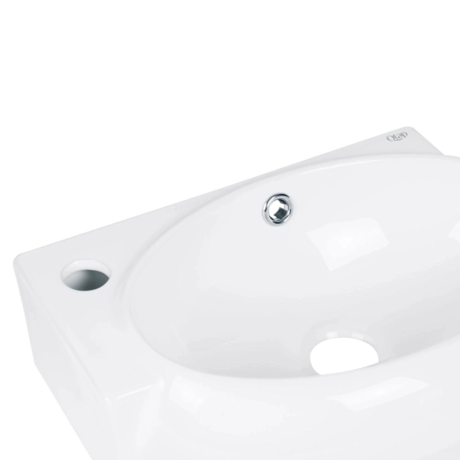 Раковина Qtap Leo 420x280x150 White з донним клапаном PU02O (QT11115011LWN47332) - 4