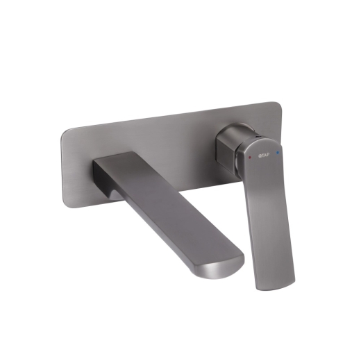 Смеситель для раковины Qtap Slavonice скрытого монтажа Gunmetal Black PVD (QTSLA273GMB45920) - 1