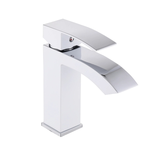 Смеситель для раковины Qtap Swan Cascada Chrome/White (QTSWA270CRW45568) - 1