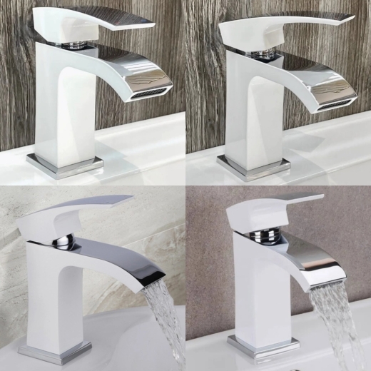 Смеситель для раковины Qtap Swan Cascada Chrome/White (QTSWA270CRW45568) - 2