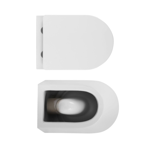 Унитаз подвесной Qtap Scorpio безободковый Ultra Quiet с сиденьем Soft-close (QT14332380AW) - 5