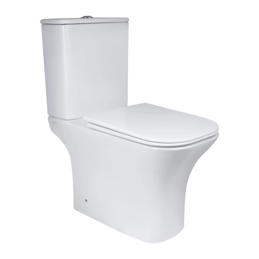Унітаз-компакт Qtap Presto Quadro безободковий з сидінням Soft-close (QT24221215AW) - 1
