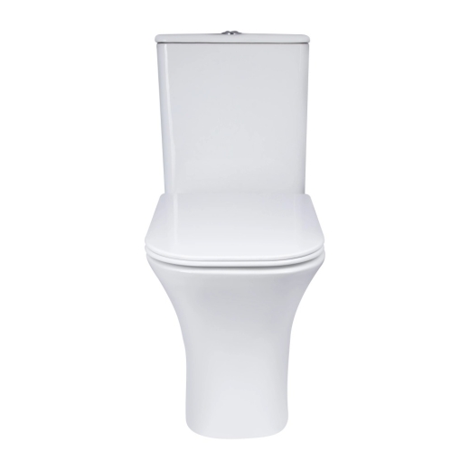 Унітаз-компакт Qtap Presto Quadro безободковий з сидінням Soft-close (QT24221215AW) - 2