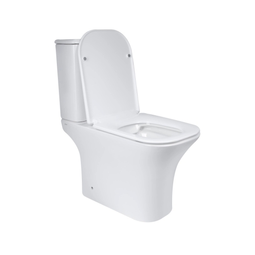 Унітаз-компакт Qtap Presto Quadro безободковий з сидінням Soft-close (QT24221215AW) - 4