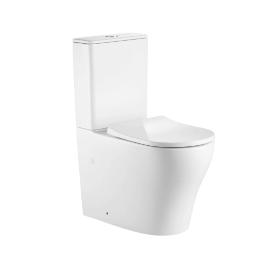 Унитаз напольный Qtap Virgo Ultra Quiet безободковый с сиденьем Soft-Close WHITE (QT18226092AW) - 1