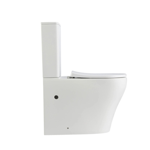 Унитаз напольный Qtap Virgo Ultra Quiet безободковый с сиденьем Soft-Close WHITE (QT18226092AW) - 2