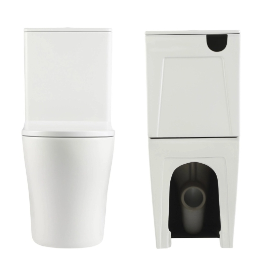 Унитаз напольный Qtap Virgo Ultra Quiet безободковый с сиденьем Soft-Close WHITE (QT18226092AW) - 3