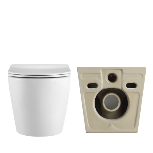 Унітаз підвісний Qtap Robin Ultra Quiet із сидінням Soft-close 520x365x365 мм White (QT13332381AW) - 4