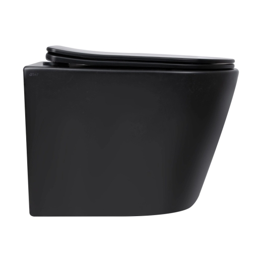 Унитаз подвесной Qtap Scorpio Ultra Quiet с сиденьем Soft-Close Matt Black (QT14332380AMB) - 2