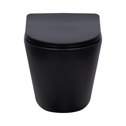 Унитаз подвесной Qtap Scorpio Ultra Quiet с сиденьем Soft-Close Matt Black (QT14332380AMB) - 3