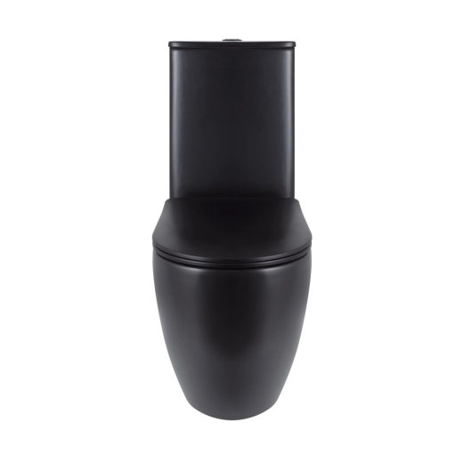 Унітаз для підлоги Qtap Robin Ultra Quiet безободковий з сидінням Soft-Close Matt Black (QT13226083AMB) - 2