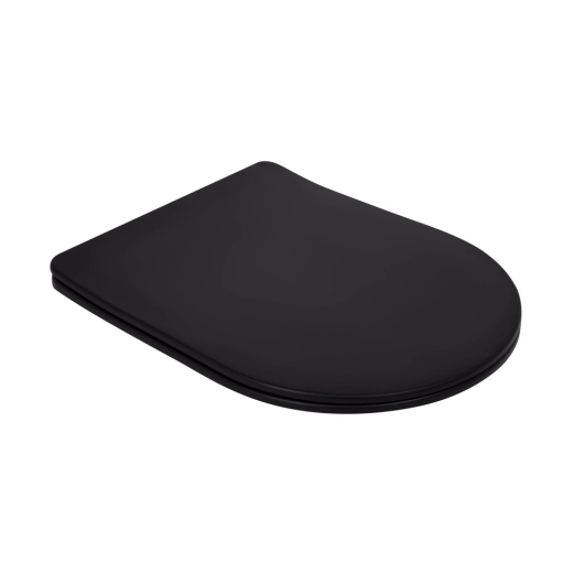 Унітаз для підлоги Qtap Robin Ultra Quiet безободковий з сидінням Soft-Close Matt Black (QT13226083AMB) - 6