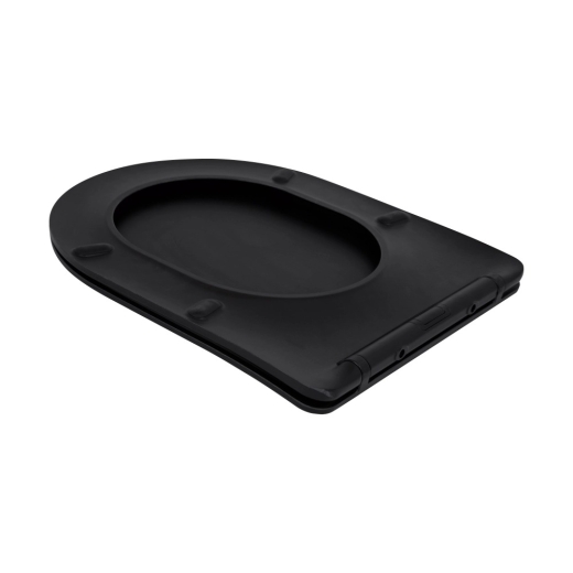 Унітаз для підлоги Qtap Robin Ultra Quiet безободковий з сидінням Soft-Close Matt Black (QT13226083AMB) - 7