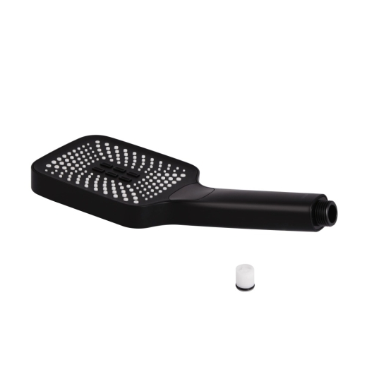 Лійка для ручного душу Qtap Rucni 140x110 прямокутна Black Matt (QTRUC125BLM45955) - 2