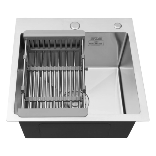 Кухонна мийка Kroner KRP Gebürstet 4545HM 3.0/1.0 мм (CV033855) - 5