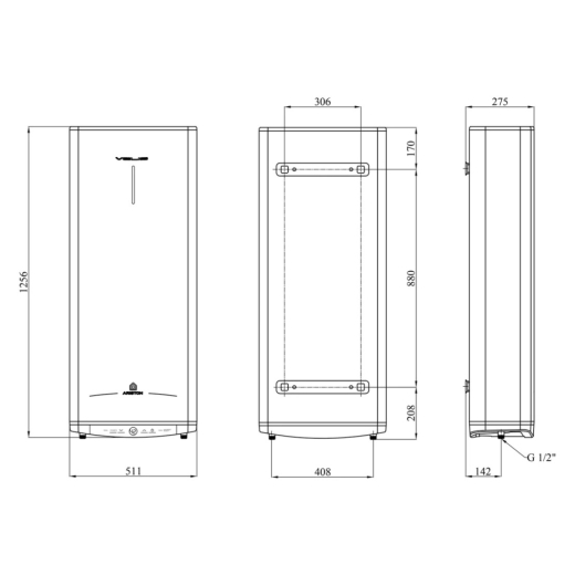 Водонагрівач Ariston Velis Tech 100 EU з мокрим ТЕНом (3100919) - 8