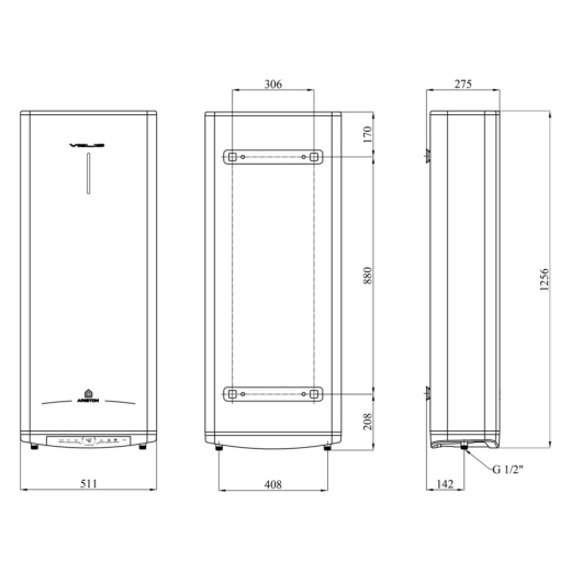Водонагрівач Ariston Velis PRO 100 EU з мокрим ТЕНом (97949003041929629) - 8