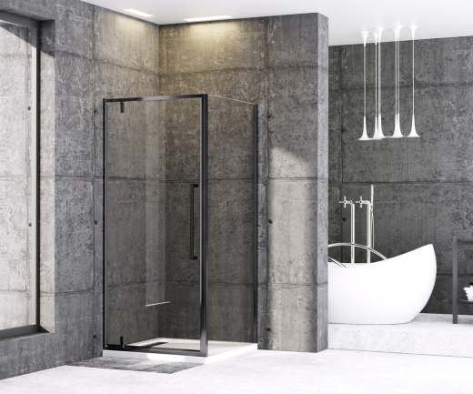 Душова кабіна без піддону Mixxus Premium Bevel SC01-90x90x195-TR Black прозоре скло 6мм (MI6864) - 3