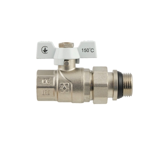 Кран шаровый с американкой Raftec WHITE DN15 1/2" С антипротечкой бабочка WRB-1 RAF71750 - 2