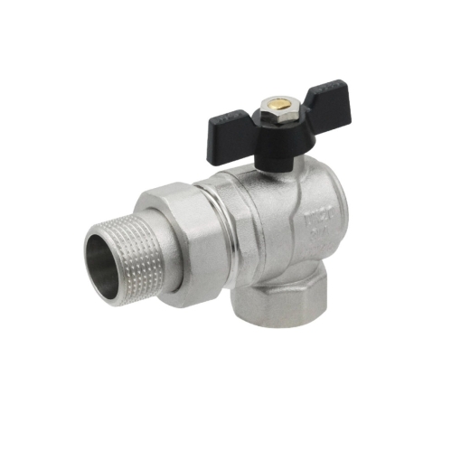 Кран шаровый Raftec BLACK DN25 ВН 1" бабочка DRBS3-U RAF67755 - 1