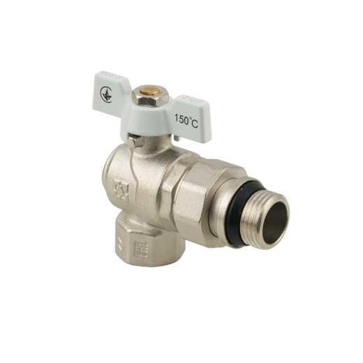 Кран кутовий з американкою Raftec WHITE DN15 1/2" з антипротечкою метелик WRBS-1 (RAF71760) - 3