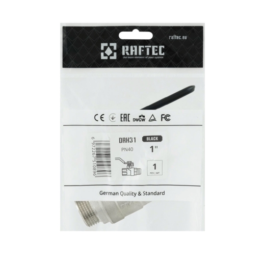 Кран шаровый Raftec BLACK PN40 НВ 1" ручка DRH31 (RAF39512) - 4