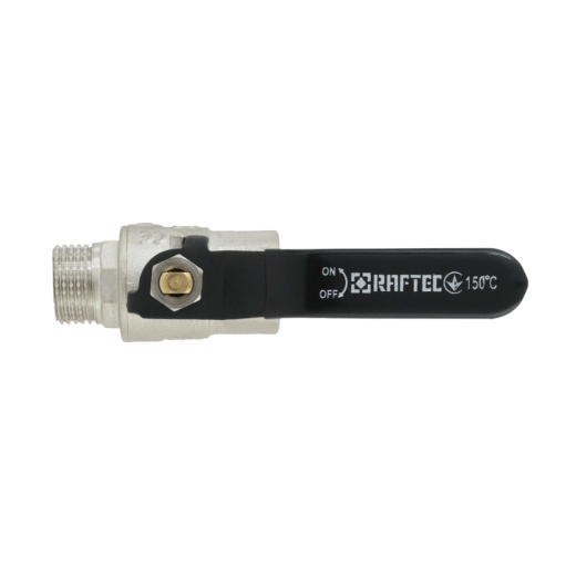 Кран шаровый Raftec BLACK PN40 НВ 1/2" ручка DRH11 (RAF50402) - 4
