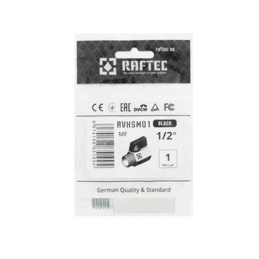 Кран шаровый Raftec BLACK PN10 ВН 1/2" mini RVHSM01 (RAF89754) - 4