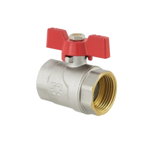 Кран шаровый Raftec RED PN40 ВВ 1" бабочка CBB-03 (RAF39507) - 1