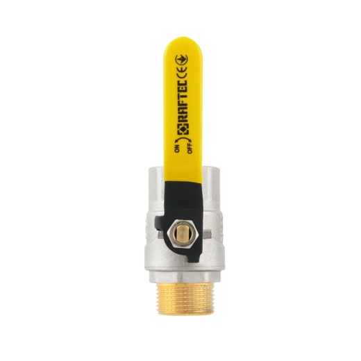 Кран шаровый Raftec YELLOW PN40 НВ 3/4" ручка GRH21 (RAF53741) - 5