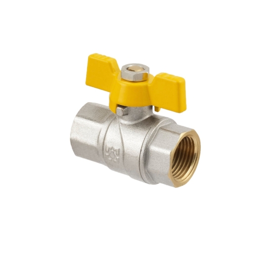 Кран шаровый Raftec YELLOW PN40 ВВ 1/2" бабочка GRB1 (RAF52350) - 3