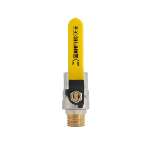 Кран шаровый Raftec YELLOW PN40 НВ 1/2" ручка GRH11 (RAF58411) - 4