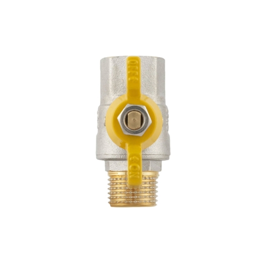 Кран шаровый Raftec YELLOW PN40 НВ 1/2" бабочка GRB11 (RAF39508) - 3