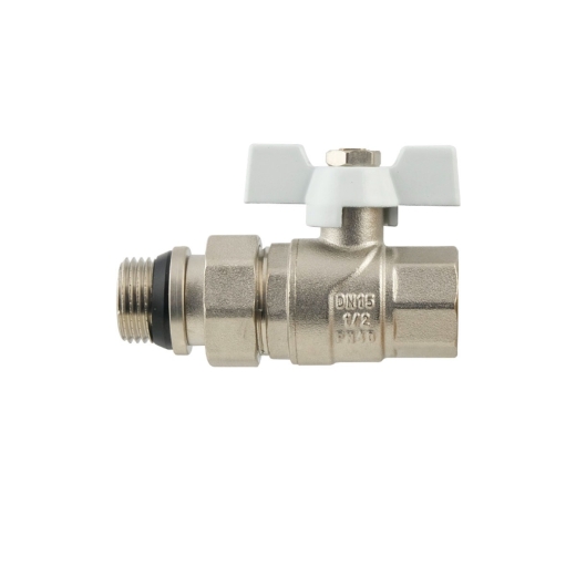 Кран шаровый с американкой Raftec WHITE DN20 3/4" с антипротечкой бабочка WRB-2 (RAF71756) - 2