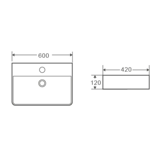 Раковина Mixxus Premium Quadro-0202 (MP6479) Mixxus Premium Quadro-0202 (MP6479) - 2