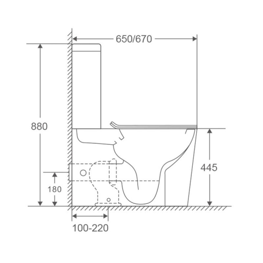 Унітаз-компакт Mixxus Premium Bevel-0402-R система змиву RIMLESS (MP6474) - 5