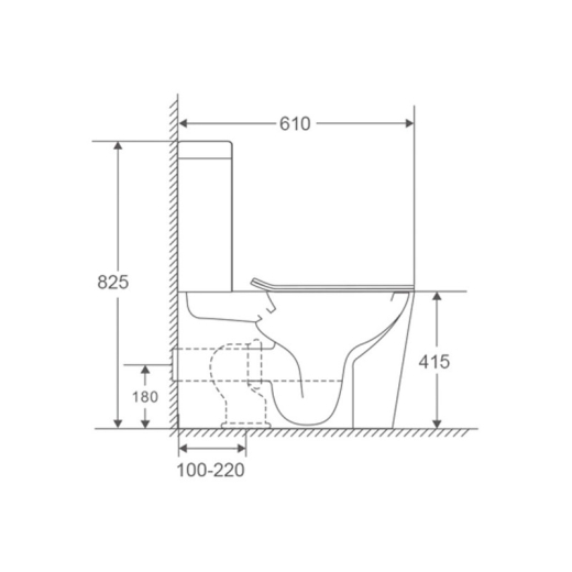 Унітаз-компакт Mixxus Premium Quadro-0401-R система змиву RIMLESS (MP6457) - 5