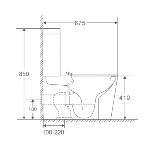 Унітаз-компакт Mixxus Premium Quadro-0402-R система змиву RIMLESS (MP6458) - 5