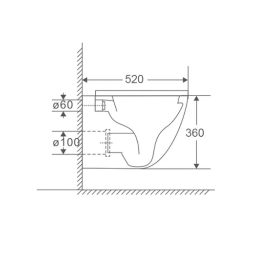 Унітаз підвісний Mixxus Premium Ellipse-0303-R система змиву Rimless (MP6463) - 5