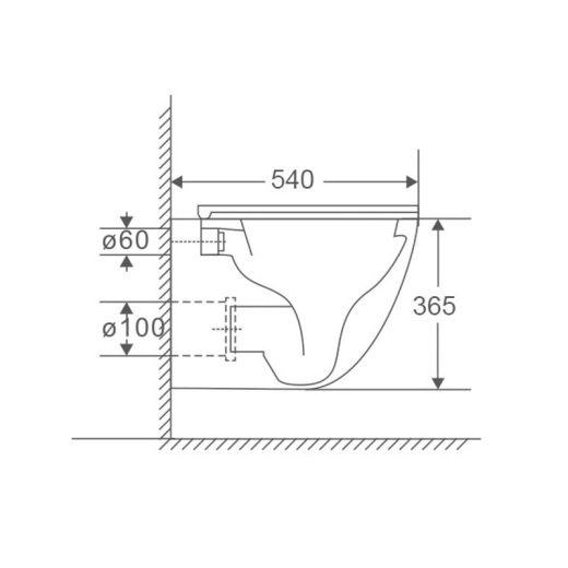 Унітаз підвісний Mixxus Premium Ellipse-0304-R система змиву Rimless (MP6466) - 5
