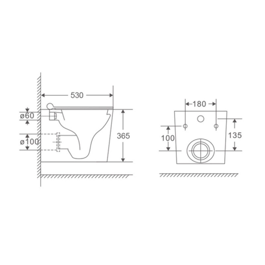 Унітаз підвісний Mixxus Premium Quadro-0302-T1 система змиву Tornado 1.0 (MP6456) - 5