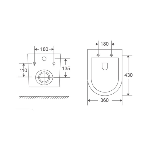 Унітаз підвісний Mixxus Premium Ellipse-0302-T3 система змиву Tornado 3.0 (MP6462) - 4