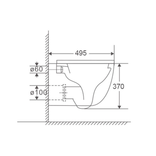 Унітаз підвісний Mixxus Premium Ellipse-0302-T3 система змиву Tornado 3.0 (MP6462) - 5
