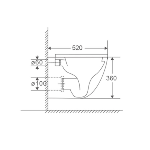 Унітаз підвісний Mixxus Premium Ellipse-0303-R Black система змиву RIMLESS (MP6464) - 5