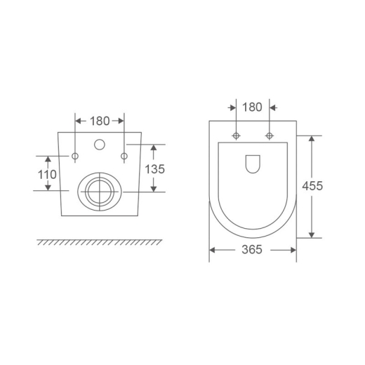 Унітаз підвісний Mixxus Premium Ellipse-0303-R Black система змиву RIMLESS (MP6464) - 6